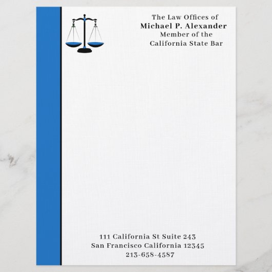 En-tête De Lettre Échelles de justice (Devant)