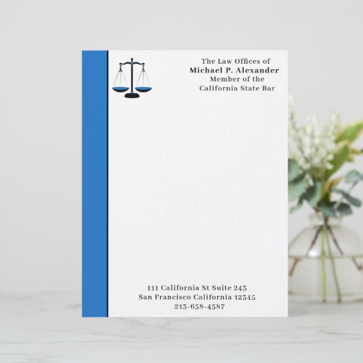 En-tête De Lettre Échelles de justice (Debout devant)