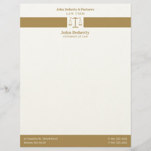 En-tête De Lettre Échelles de justice   Élégant professionnel