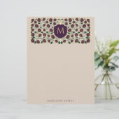 En-tête De Lettre Eggplant Epée & Bouclier Imaginaire médiéval Monog (Debout devant)