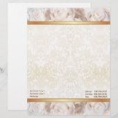 En-tête De Lettre Élégance Champagne Rose Rose Rose (Devant / Derrière)