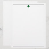 En-tête De Lettre Elegant 4 Leaf Clover Letterhead Stylish Paper (Devant / Derrière)