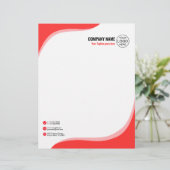 En-tête De Lettre Elegant and fluid red (Debout devant)