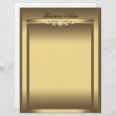 En-tête de lettre Elegant Beige Or (Devant / Derrière)