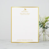 En-tête De Lettre Élégant cadre de monogramme à papillon classique o (Debout devant)