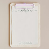 En-tête De Lettre Élégant Chic manuscrit Script Sage Green