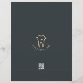 En-tête De Lettre Elégant Dentiste Dentistère Frame Or dent Blanc (Dos)