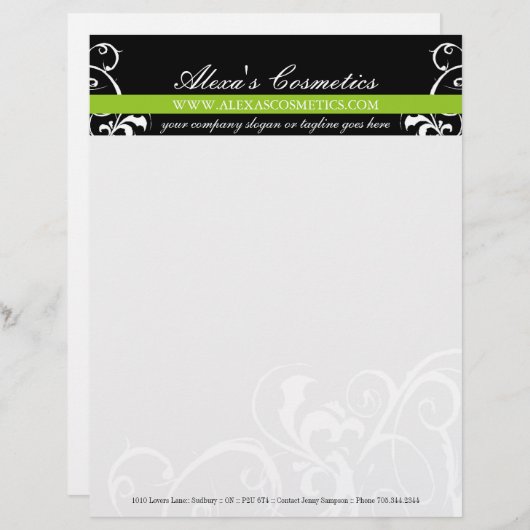 En-tête de lettre élégant et audacieux (Devant / Derrière)