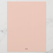 En-tête De Lettre Elégant jardin de fleurs Rose de couleur d'aquarel (Dos)