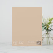 En-tête De Lettre Élégant logo Entreprise Code Qr (Debout devant)