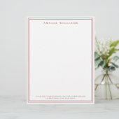 En-tête De Lettre Elegant Minimalist Red Two Border (Debout devant)