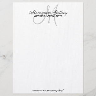 En-tête De Lettre Élégant Monogramme Business Letterhead Linen Papie