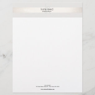 En-tête De Lettre Élégant Monogramme moderne FAUX Argent rayé