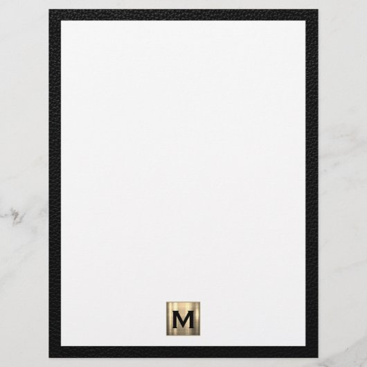 En-tête De Lettre Élégant Monogramme Or en-tête (Dos)