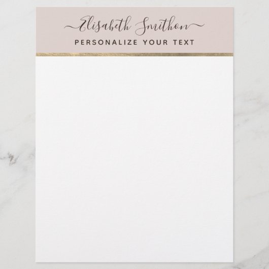 En-tête De Lettre Élégant Papier à lettres personnel simple et minim (Devant)