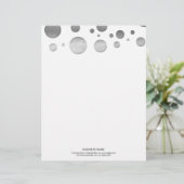 En-tête De Lettre Élégant Pois d'argent moderne (Debout devant)