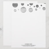 En-tête De Lettre Élégant Pois d'argent moderne (Devant / Derrière)