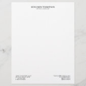 En-tête De Lettre Élégant Professionnel Classique (Devant)