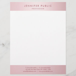 En-tête De Lettre Élégant Rose moderne Gold minimaliste Modèle