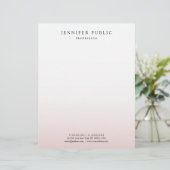 En-tête De Lettre Elégant Rose tendance or blanc Modèle moderne (Debout devant)