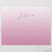 En-tête De Lettre Élégant script et rose modifiable (n'importe quell (Devant)