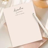 En-tête De Lettre Élégant Signature Blush Pink Personnalisé