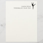 En-tête De Lettre Elégant Simple Dancer Retro Papier à lettres perso (Devant)