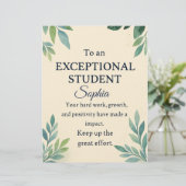 En-tête De Lettre Elégante carte de félicitations pour une St Except (Debout devant)