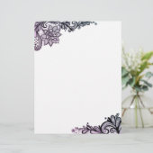 En-tête De Lettre Élégante croûte à dentelle florale (Debout devant)