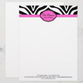 En-tête De Lettre Élégante impression Zebra (Devant / Derrière)