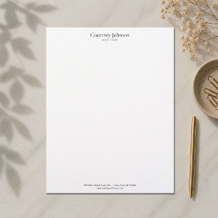 En-tête De Lettre Élégante Luxe Minimaliste Boutique Blanche