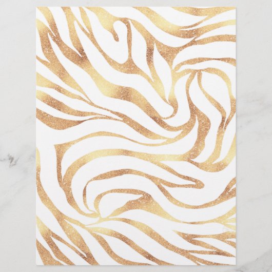 En-tête De Lettre Elégante Parties scintillant or Zebra Poster de an (Devant)