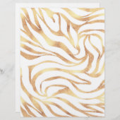 En-tête De Lettre Elégante Parties scintillant or Zebra Poster de an (Devant / Derrière)