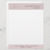 En-tête De Lettre Élite créative moderne de plaine de monogramme (Devant / Derrière)