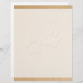 En-tête De Lettre Empreinte de patte De Chien Avec Effet Embossé (Devant / Derrière)
