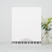 En-tête de lettre en forme de piano musical simple (Debout devant)