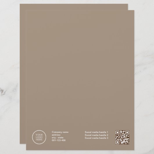 En-tête De Lettre En-tête (Devant / Derrière)