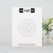 En-tête De Lettre En-tête avec 2 logos - un logo filigrane (Debout devant)