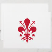 En-tête De Lettre En-tête avec Drapeau de Florence, Toscane (Devant / Derrière)