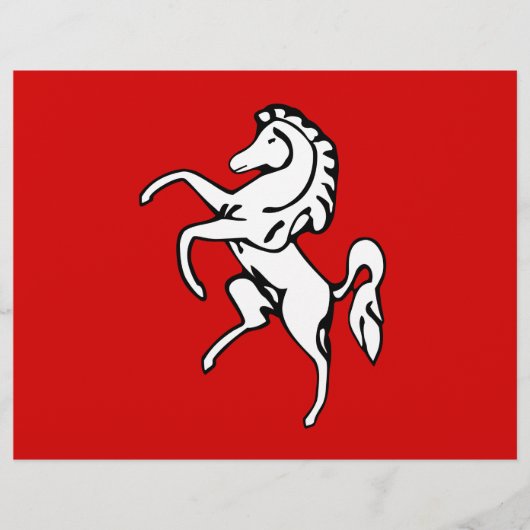 En-tête De Lettre En-tête avec Drapeau de Kent, Angleterre (Devant)