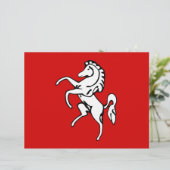 En-tête De Lettre En-tête avec Drapeau de Kent, Angleterre (Debout devant)