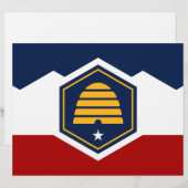 En-tête De Lettre En-tête avec Drapeau de l'État de l'Utah, États-Un (Devant / Derrière)