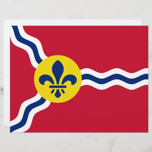 En-tête De Lettre En-tête avec Drapeau de Saint-Louis, Missouri (Devant / Derrière)