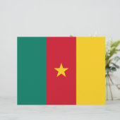 En-tête De Lettre En-tête avec Drapeau du Cameroun (Debout devant)