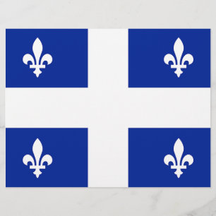 En-tête De Lettre En-tête avec Drapeau du Québec, Canada