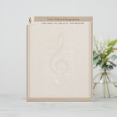 En-tête De Lettre En-tête de l'enseignant de musique fixe (Debout devant)