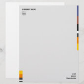 En-tête De Lettre En-tête de lettrée à bandes latérales classiques m (Devant / Derrière)