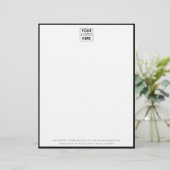En-tête De Lettre En-tête du logo professionnel Black Border (Debout devant)