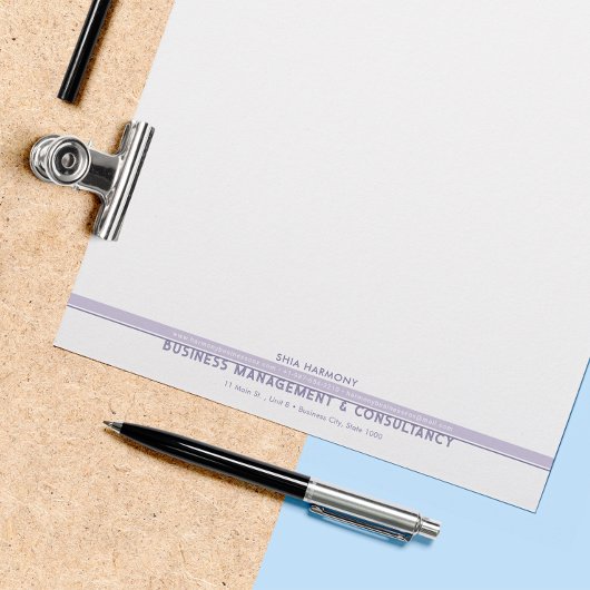 En-tête De Lettre En-tête Entreprise, Professionnel Gris pourpre