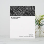 En-tête De Lettre En-tête grande image - Circuitrie en noir (Debout devant)